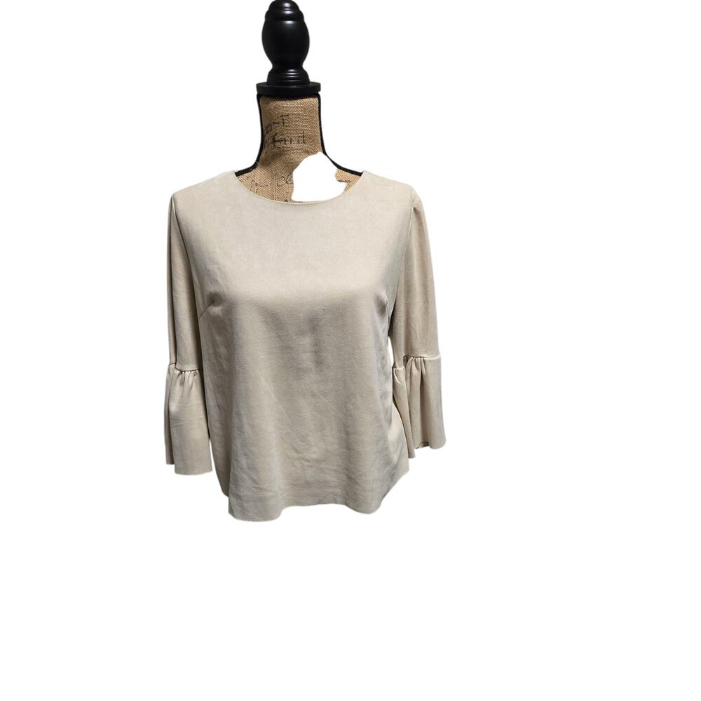 Altar'd State bell sleeve blouse in cream, size medium